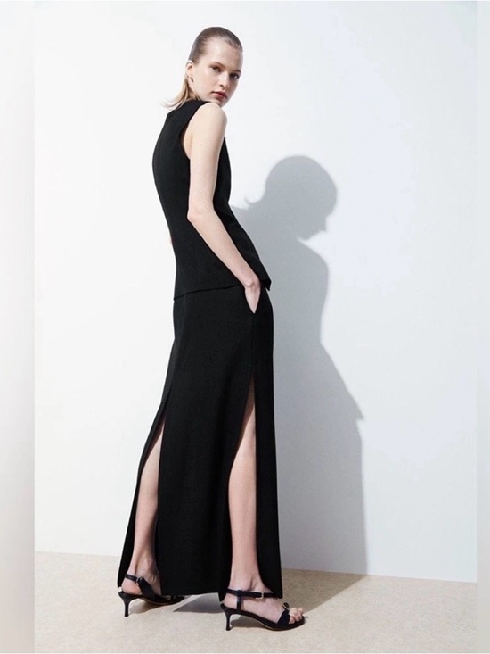 COS Dresses & Skirts - COS Black Sleeveless Maxi Skirt with High Side Slits size 10